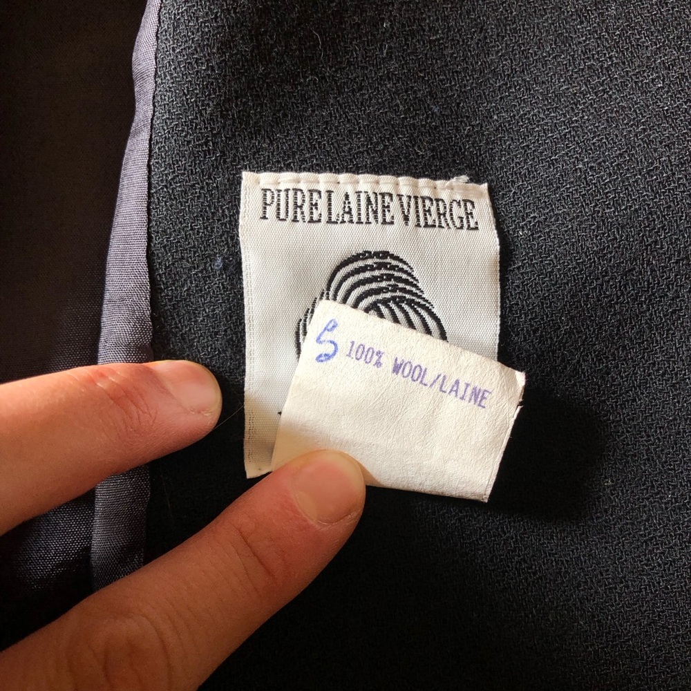 Vintage Navy Blue 100% Wool Blazer Jones New York - Picture 6 of 10